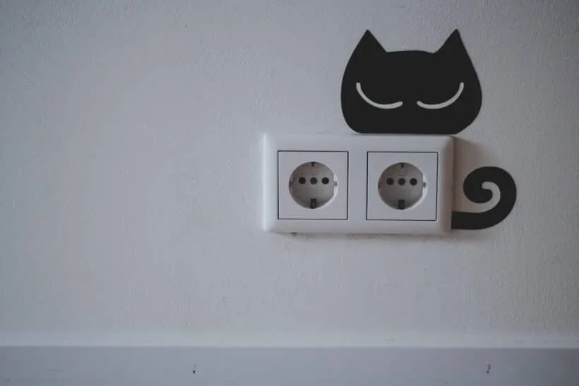 white wall plug