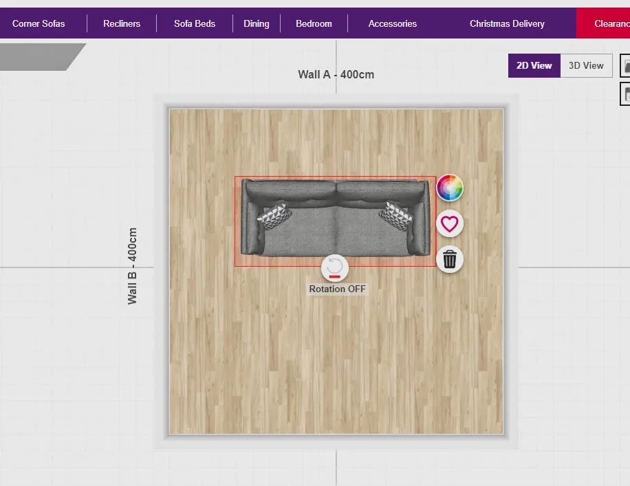 DFS Room Planner - Sofa Requirements