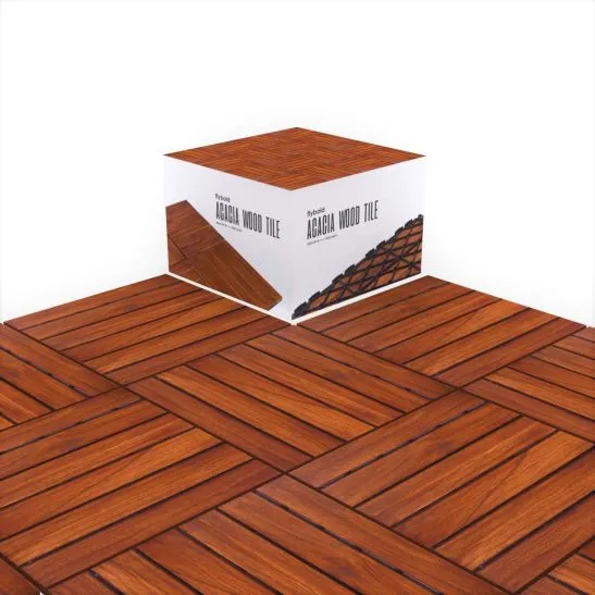  Acacia Wood Interlocking Flooring Outdoor 