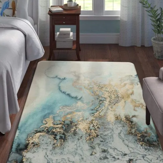 LA-HOME Marble Floor Pattern Carpet