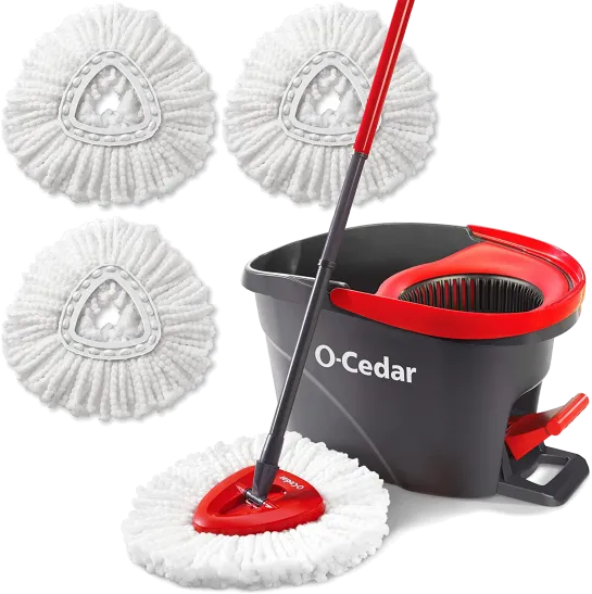 Microfiber Easywring Spin Mop Bucket Surface Cleaning System by O-Cedar