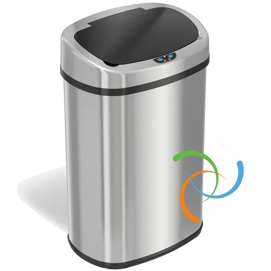 iTouchless 13 Gallon Automated Cooking Trash Can in Stainless Steel