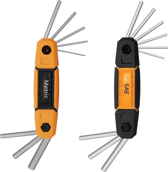 17pcs Folding MulWark Allen Wrench Set | Standard SAE & Metric - Driver Hex Key Set Tool 2 Pack