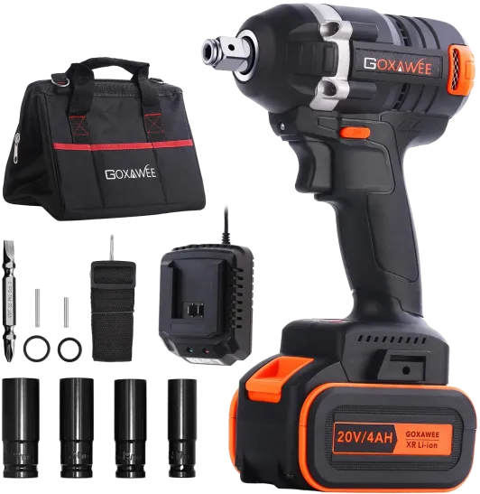 2 Batteries Cordless Drill Electric GOXAWEE ScrewDriver Durable Tool Case Set 100pcs