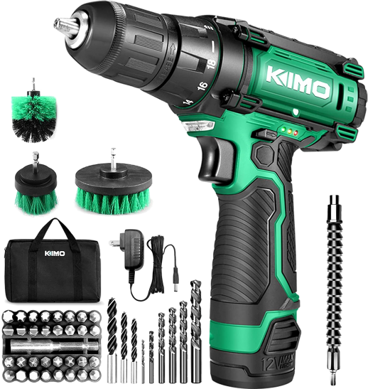 Kimo Drill Driver Kit With Cordless Impact Driver