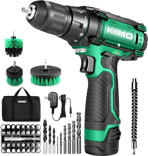 Kimo Drill Driver Kit With Cordless Impact Driver