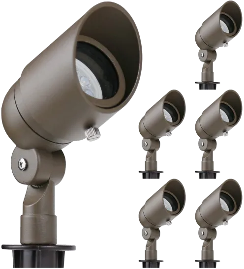 A 4w Aspect Of Nature Light With A Warm White Measurement Unit Mr16 Led Bulb And An Abs Ground Stake In Bronze Sfl0104-Bze6 From Lumia Is Waterproof And Made Of Cast Aluminium (6pk)
