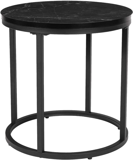 Ball & Cast Home Cooking End Table 15.25 Diameter Black Set