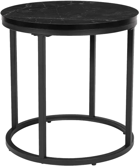 Ball & Cast Home Cooking End Table 15.25 Diameter Black Set