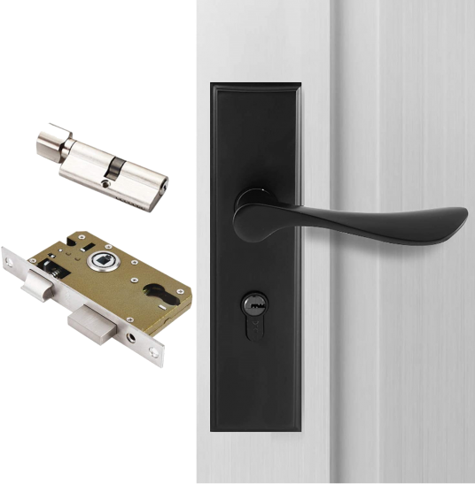 Door Handle, Exterior Access Handle With Entry Lever, Entry Door Lock Grip Set, Fixable For Both Left And Right Side Doors 