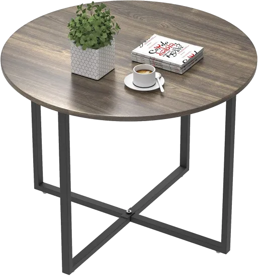 Idealhouse Minimalist Round Coffee Table Made Of Industrial Materials Coffee Table For Sitting Room Dining Home Farmstead Office Balcony Outdoor Contemporary Leisure Tea Table