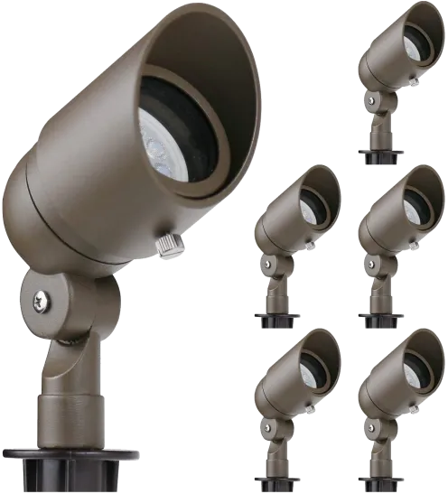 Lighting For Walls, Trees, And Flags In Warm White With A Measurement Unit Mr16 Led Bulb And Also An Abs Ground Stake In Bronze Sfl0104-Bze6 From Lumina 4w Aspect Of Nature Lights (6pk)