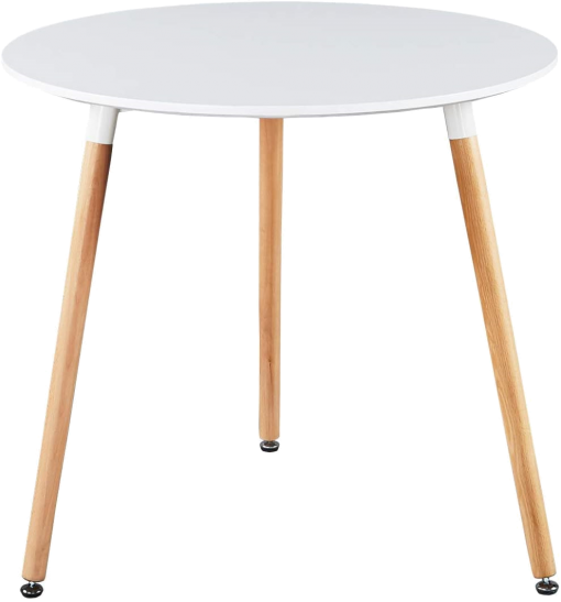 Round Dining Table With Turned Legs For Kitchen, Living Room, Or As A Coffee Table