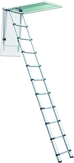Telesteps 1000l Osha Secure Telescoping Space Or Loft Ladder 8-10 Ft Roof Heights
