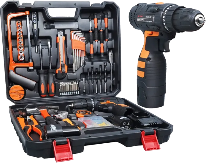 With 91 Pieces Tool Set Combined Package & Plastic Toolbox Storage Case, Jar-Owl Tool Kits 16.8v Rechargeable Drill Lithium-Ion