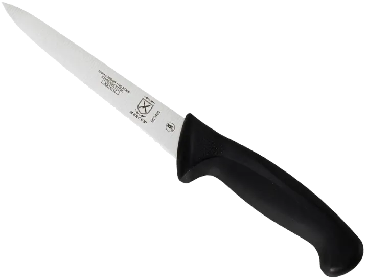 Millennia 6-Inch Wavy Edged Utility Knife, Black, Mercer Culinary M23406 Mercer Culinary