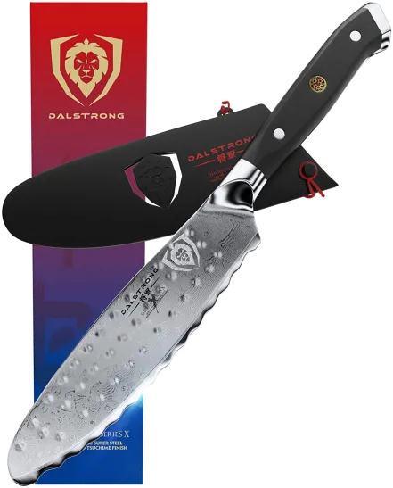 Ultimate Sandwich Knife From Dalstrong - 6 In "An Aus-10v Japanese Aus-10v Super Steel Damascus Blade - Vacuum Treated - Sheath Included In The Price.