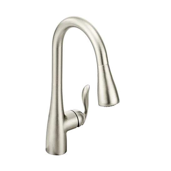 Moen 7594SRS Arbor One-Handle Pulldown Kitchen Faucet in Stainless Steel with Power Boost and Reflex