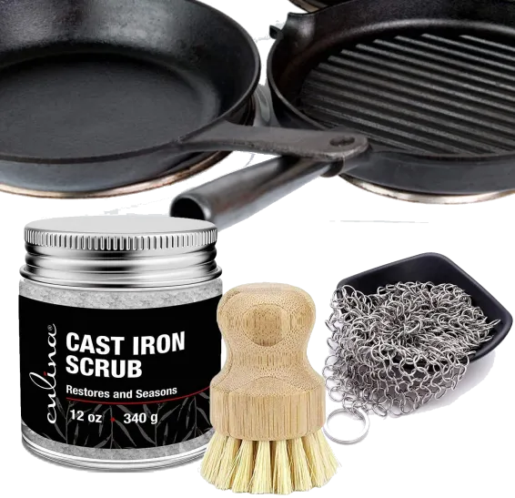 The Ringer - Patented XL 8x6 Inch Design, The Original Stainless Steel Cast Iron Cleaner