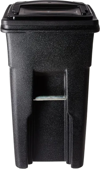 Toter 79232-R1209 32 Gallon Blackstone Garbage Can With Attached Lid And Wheels