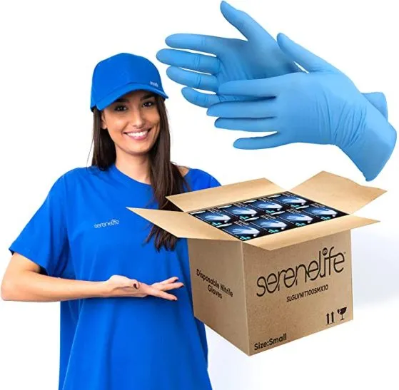 Best quality: 100 Pcs Nitrile Disposable Gloves
