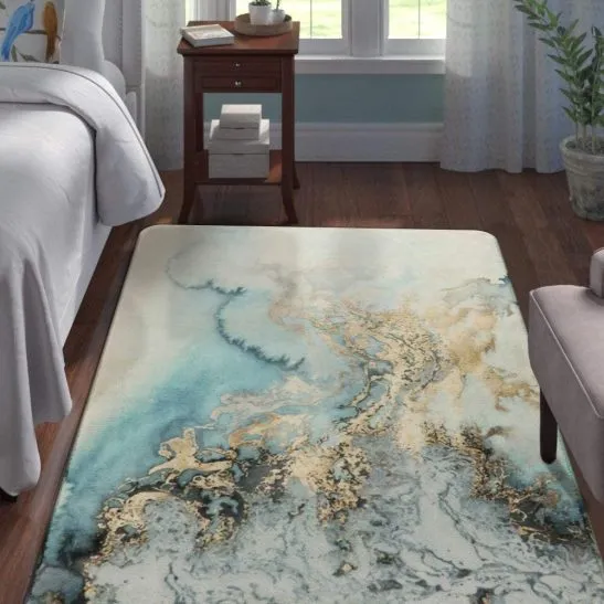 LA-HOME Marble Floor Pattern Carpet