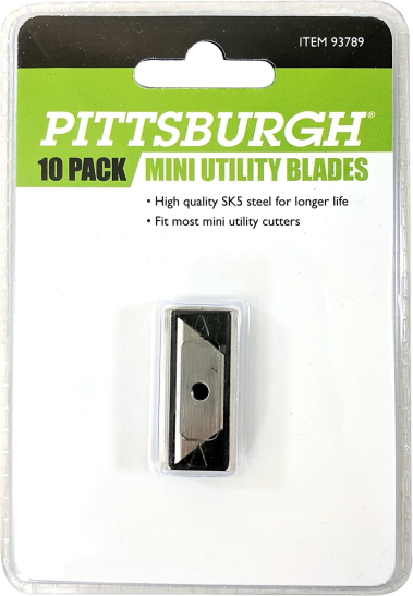 Ultimate Pittsburgh Mini Utility Knife Replacement Blade 10 Pack. 