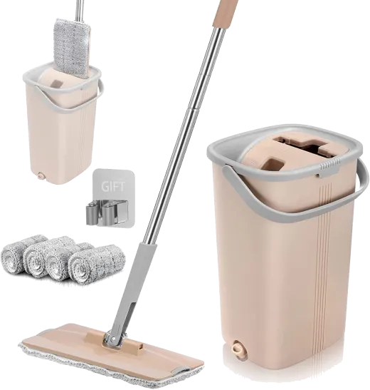 Best Budget Pick: Bycarm Squeeze Mop and Bucket Set