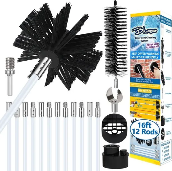 Best Overall: Bluesea 16 Feet Dryer Vent Cleaning Kit