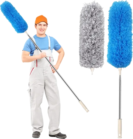 Best Overall: Microfiber Duster with Extension Pole