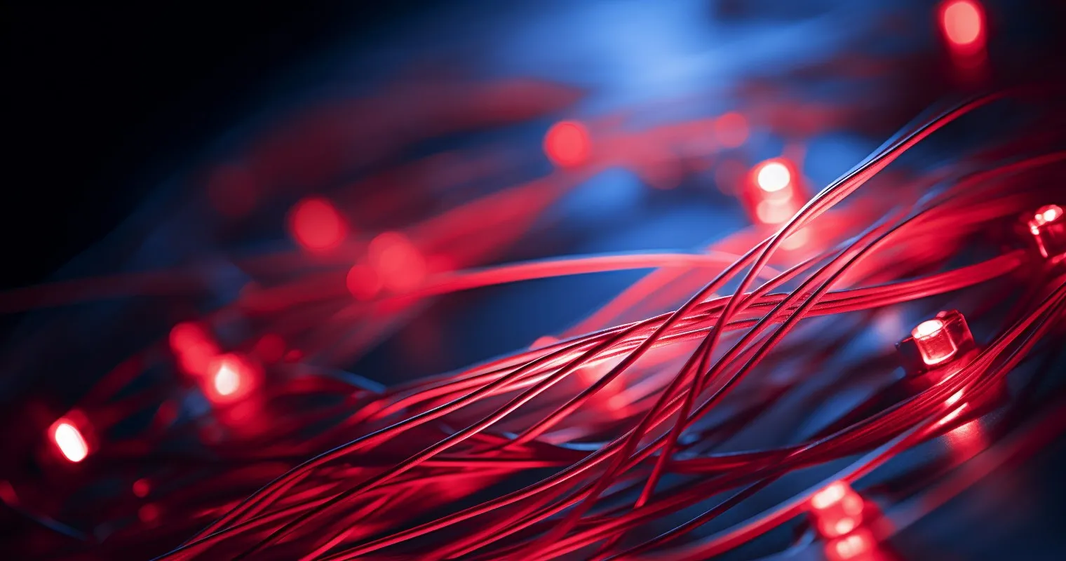 A Macro Shot Of A Red Wire