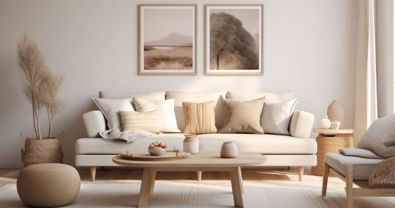 A beautifully designed living room with a modern