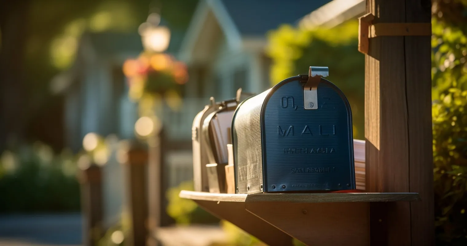 A mailbox with envelopes and letters inside