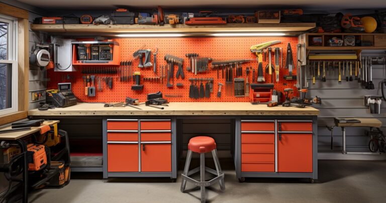 A meticulously organized workshop