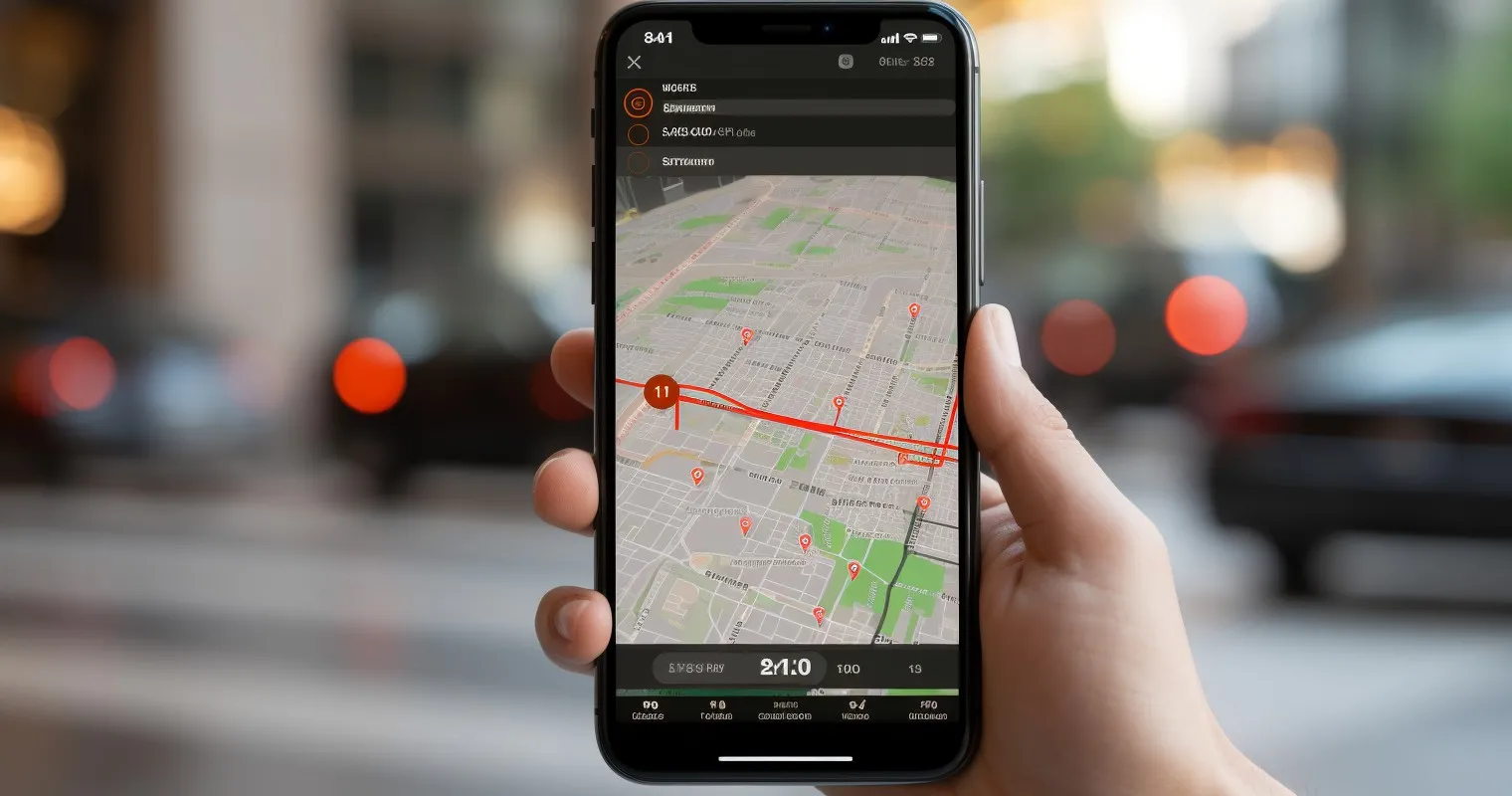 A person using a tool tracking app on a smartphone