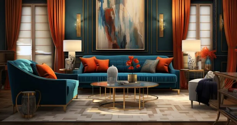 A sophisticated living room adorned with elegant furniture
