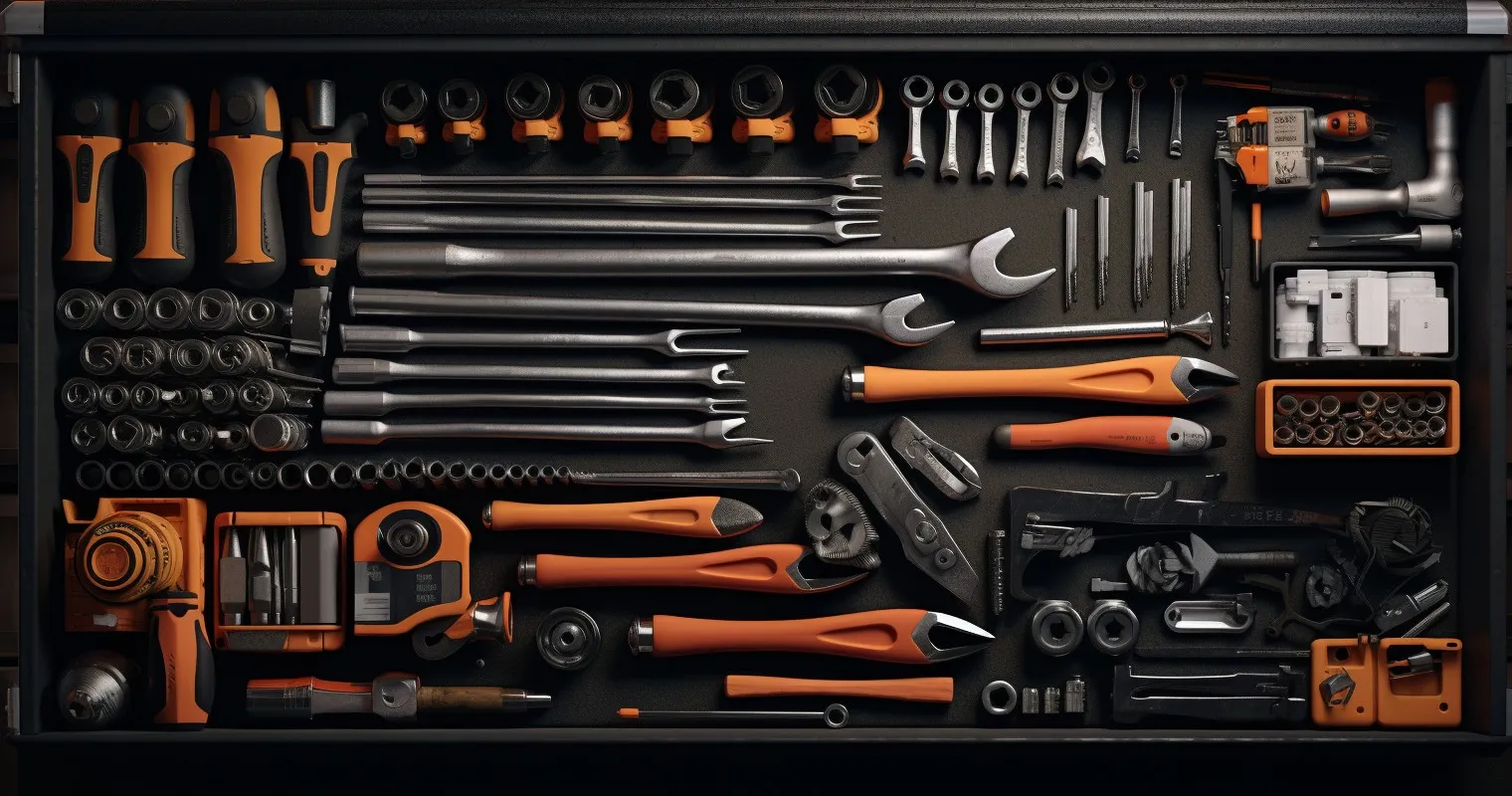 A visually striking image showcasing an open tool