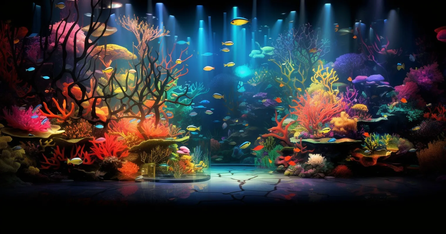 Aesthetic Fish Tank With Vibrant Plants