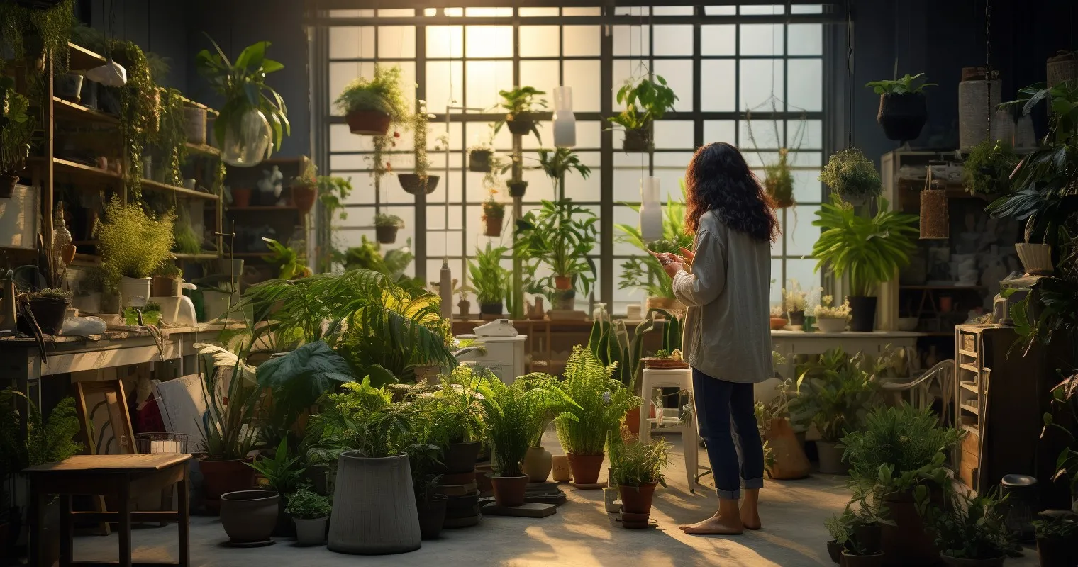Air purification by houseplants
