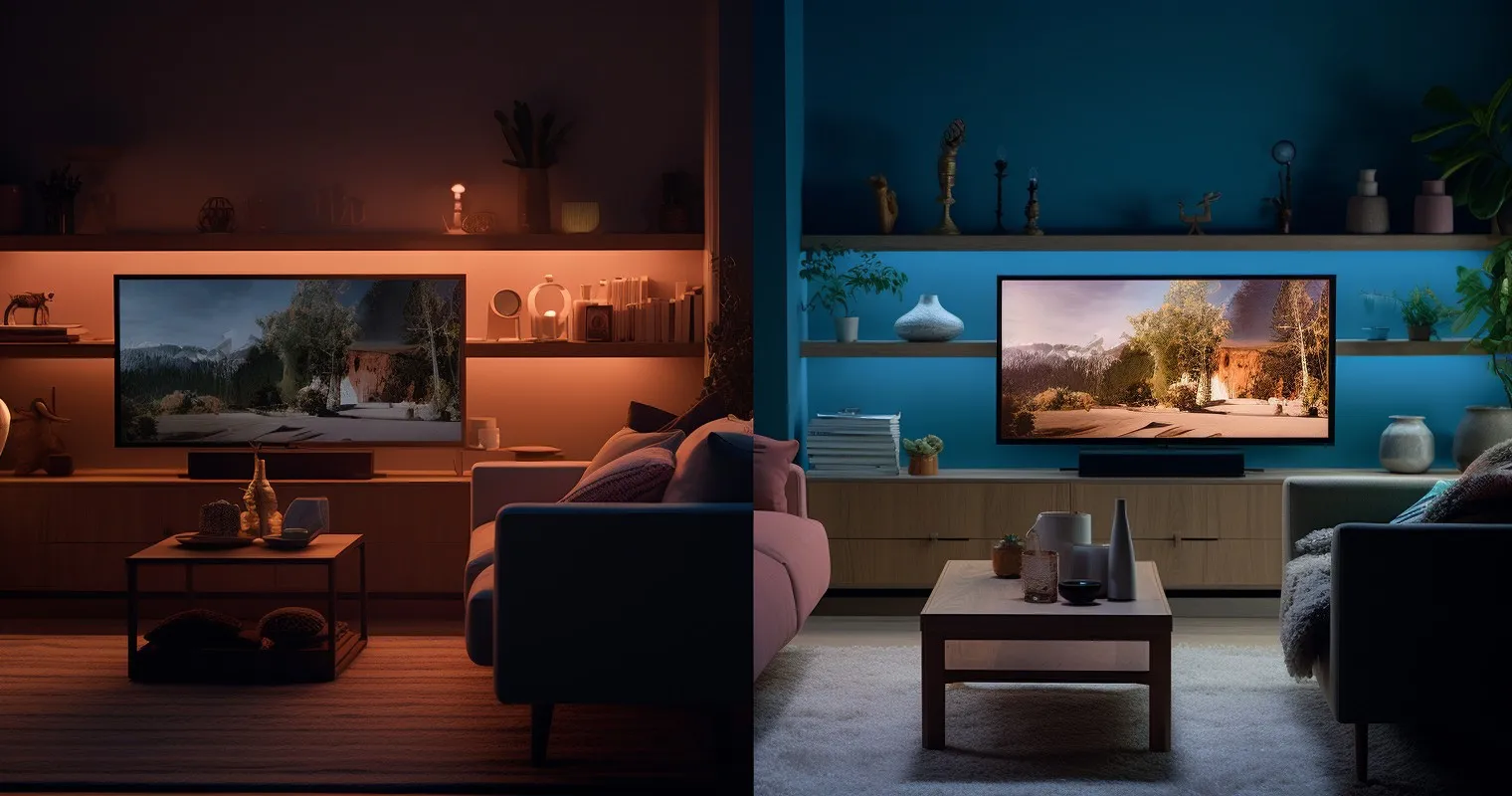 Ambient Lighting Transformation - Before and After