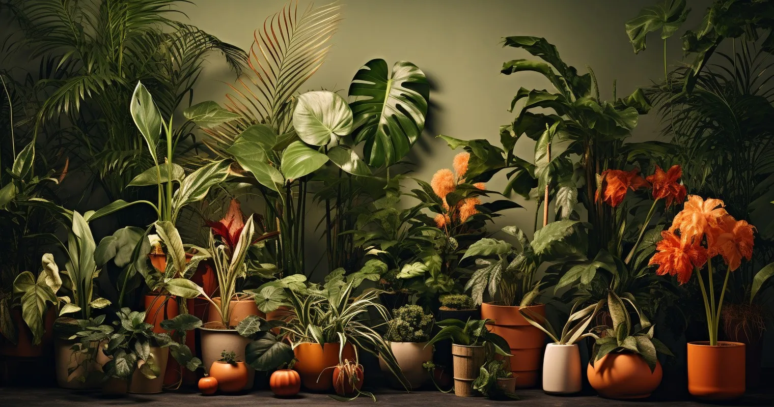 An artistic composition featuring various