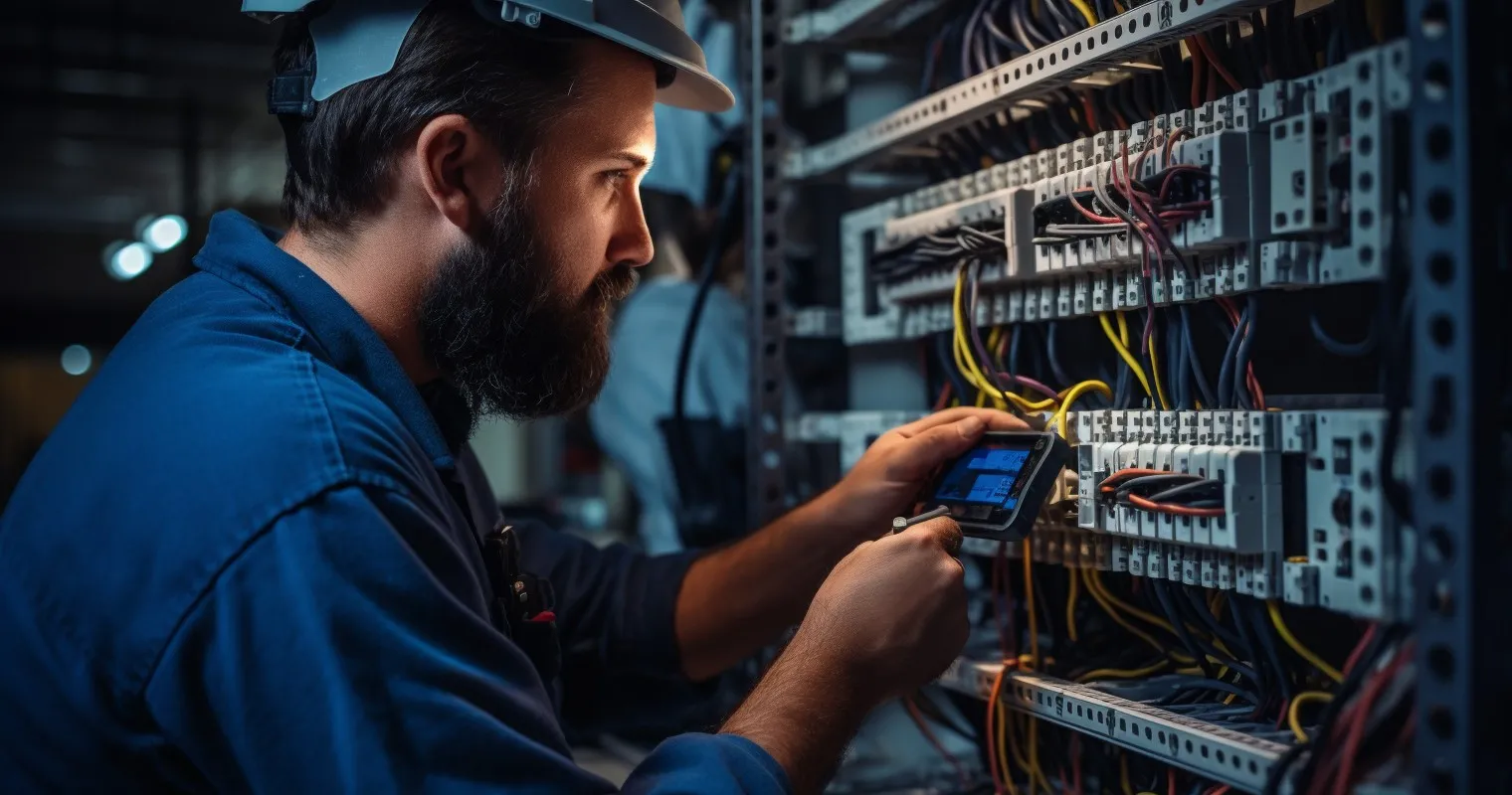An electrical engineer examining wire abbreviations
