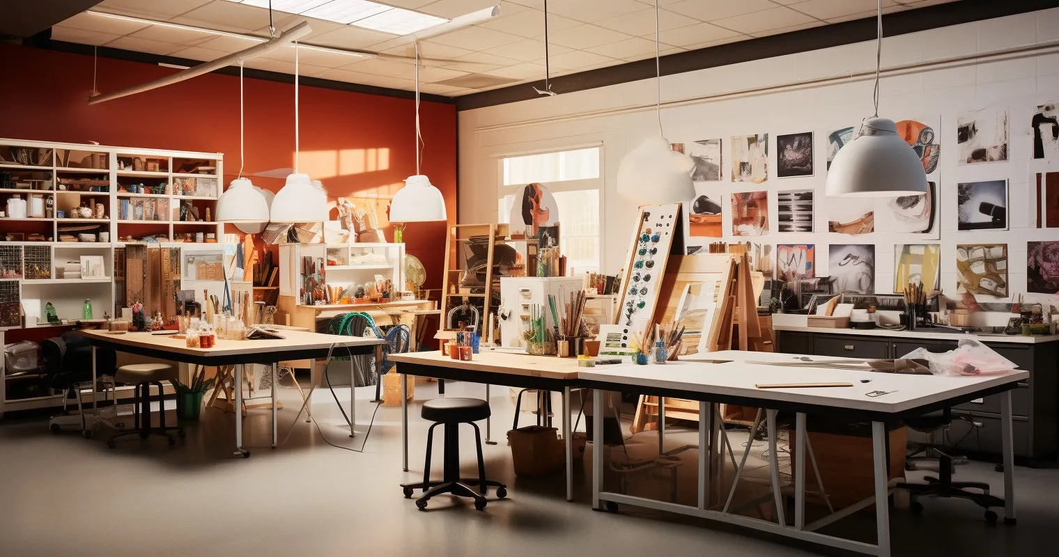 An interior design classroom