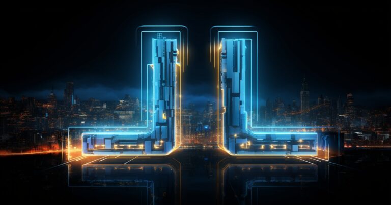 An intricate depiction of the letter 'L' composed