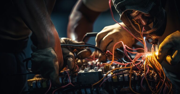 An intricate shot of a pair of skilled hands