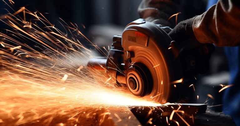 Angle Grinder Cutting Metal