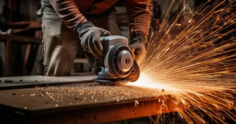 Angle Grinder In Action