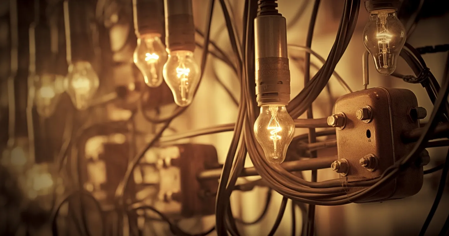 Antique Wiring System Close-Up