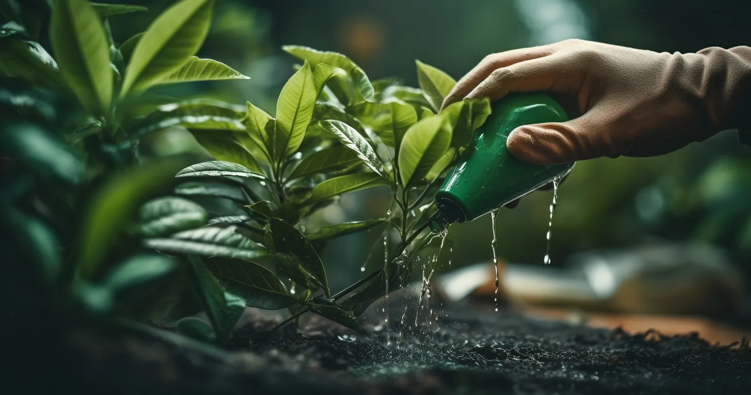 Applying Neem Oil to an Infected Plant