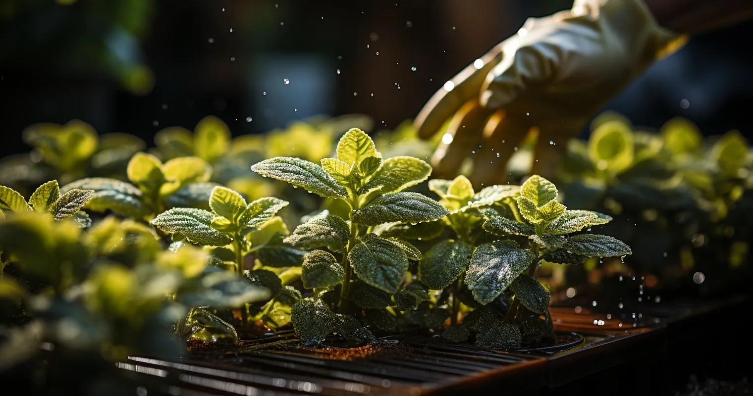 Applying Organic Fungicide